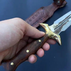 Handmade Walnut Handle Dagger Knife Fairbairn Sykes Double Edge Knife