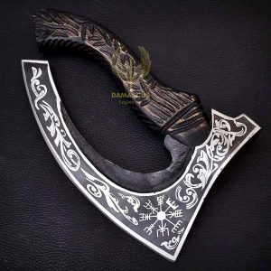 Handcrafted Viking Pizza Cutter Replica | Nordic Fantasy Decor